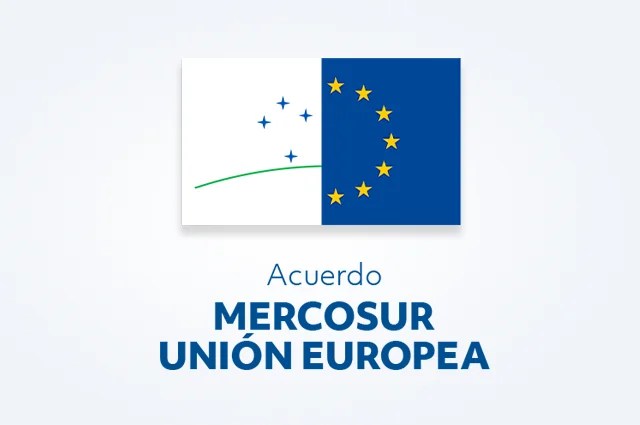 Bandera mercosur y unión europea